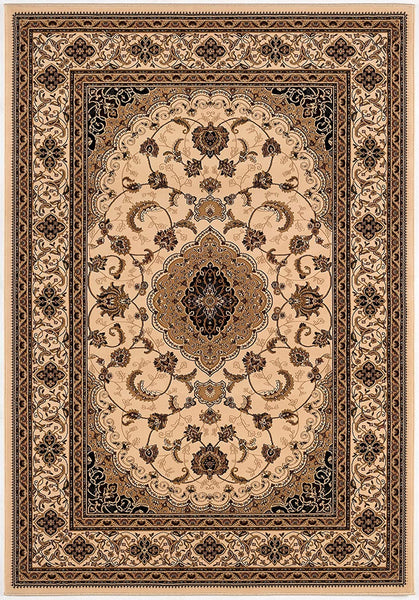 4’ x 6’ Cream Floral Medallion Area Rug