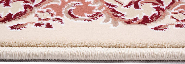 4’ x 6’ Cream Rose Traditional Pattern Area Rug