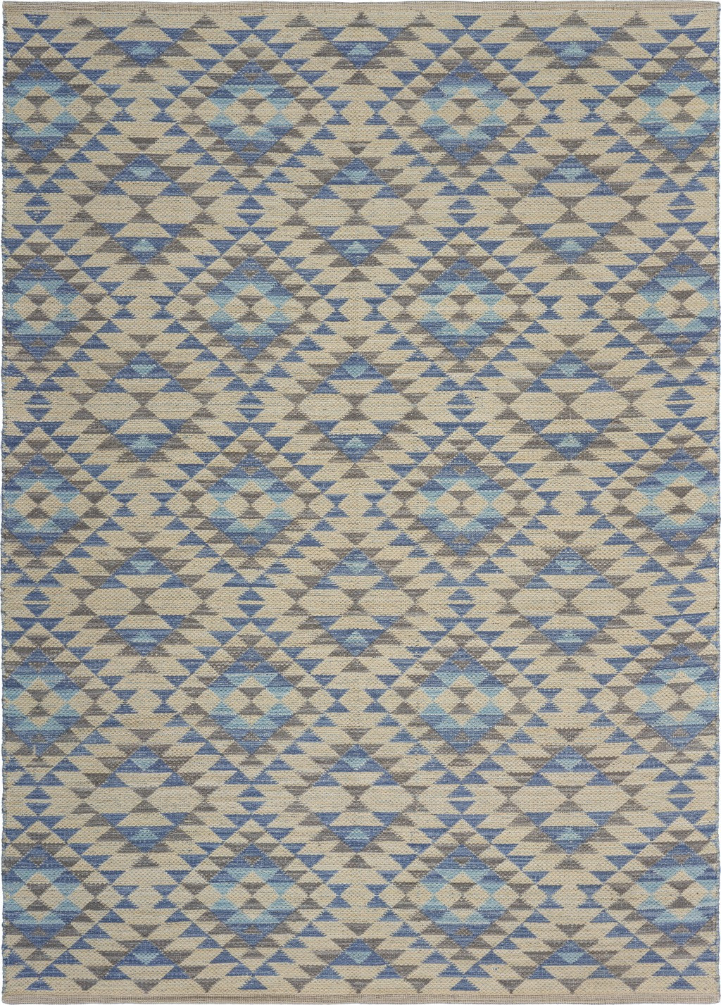 3’ x 5’ Blue Decorative Lattice Area Rug