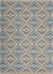 3’ x 5’ Blue Decorative Lattice Area Rug