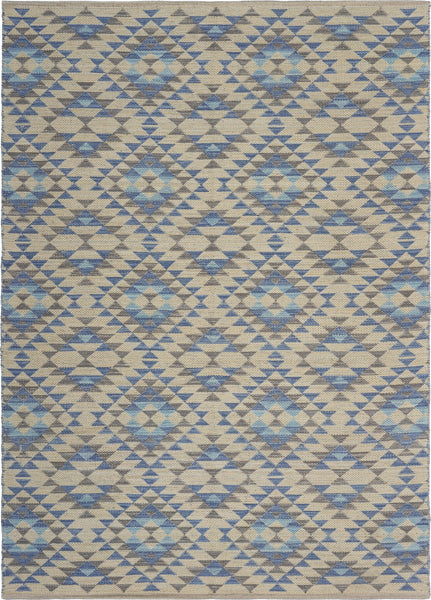 3’ x 5’ Blue Decorative Lattice Area Rug