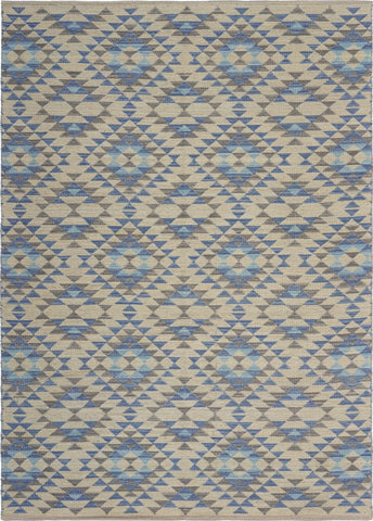 3’ x 5’ Blue Decorative Lattice Area Rug