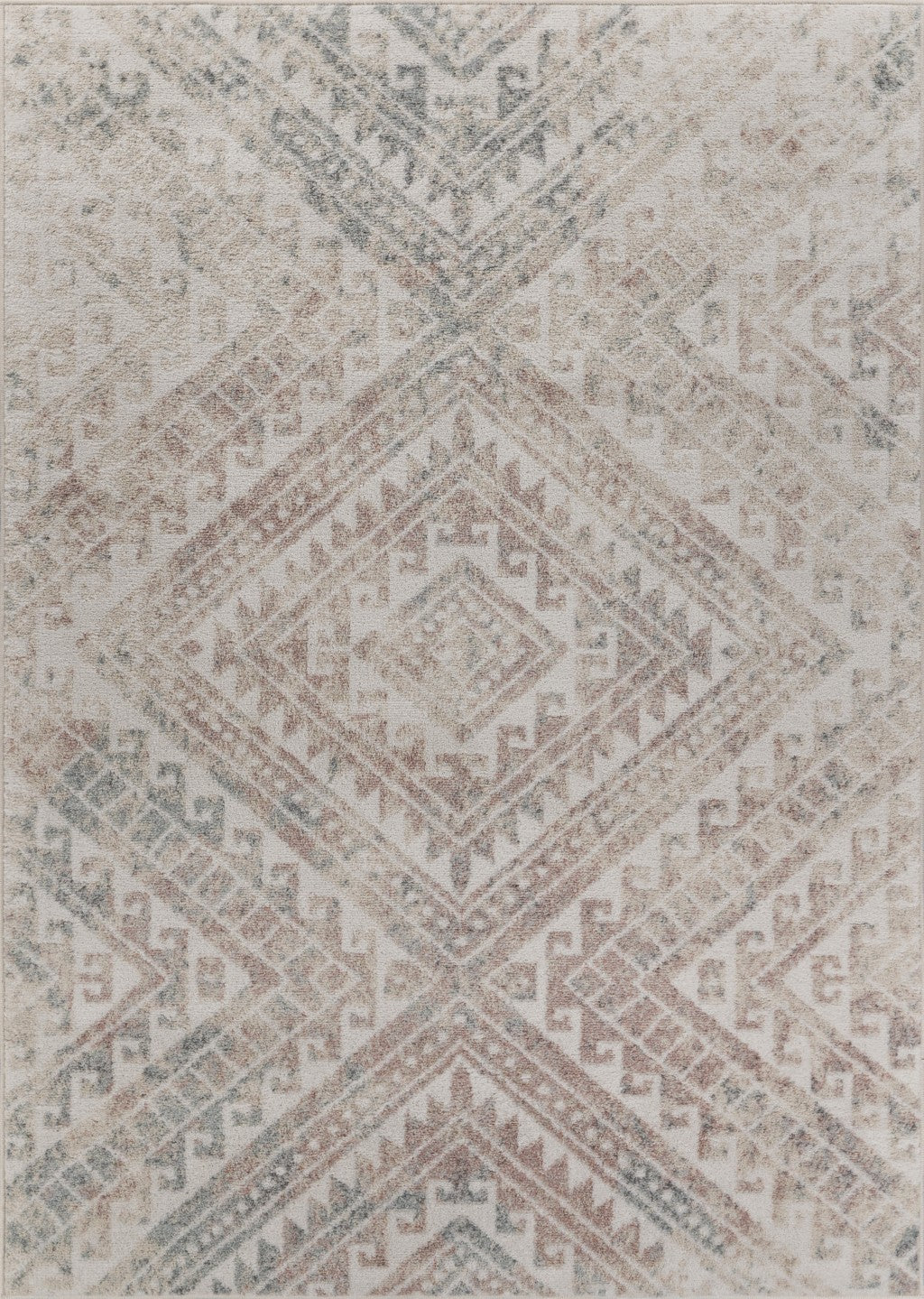 5’ x 7’ Gray Boho Chic Distressed Area Rug