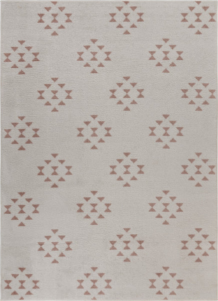 5’ x 7’ Tan and Beige Southwestern Area Rug