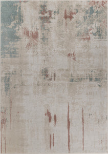 8’ x 9’ Tan Abstract Watercolor Area Rug