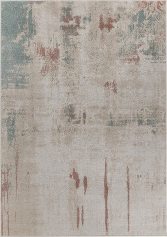 8’ x 9’ Tan Abstract Watercolor Area Rug