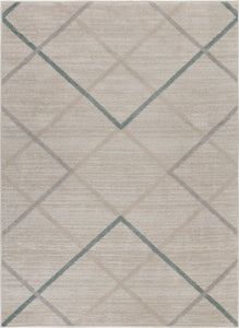 5’ x 7’ Beige Geometric Diamonds Area Rug