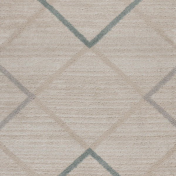 5’ x 7’ Beige Geometric Diamonds Area Rug