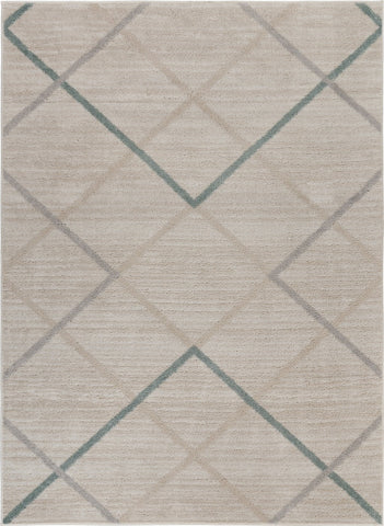 5’ x 7’ Beige Geometric Diamonds Area Rug