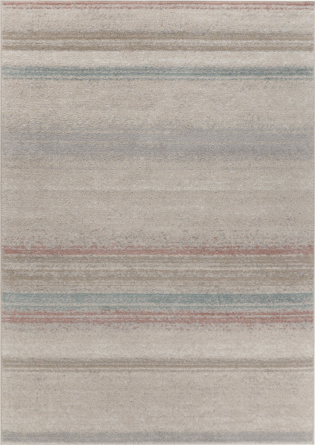 5’ x 7’ Beige Abstract Striped Area Rug