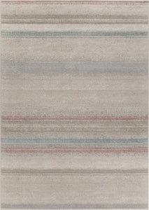 5’ x 7’ Beige Abstract Striped Area Rug