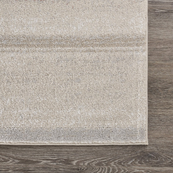 8’ x 9’ Beige Abstract Striped Area Rug