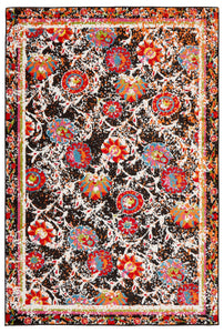 3’ x 5’ Black Radiant Floral Imagination Area Rug