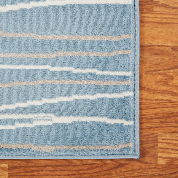 5’ x 7’ Blue Contemporary Waves Area Rug