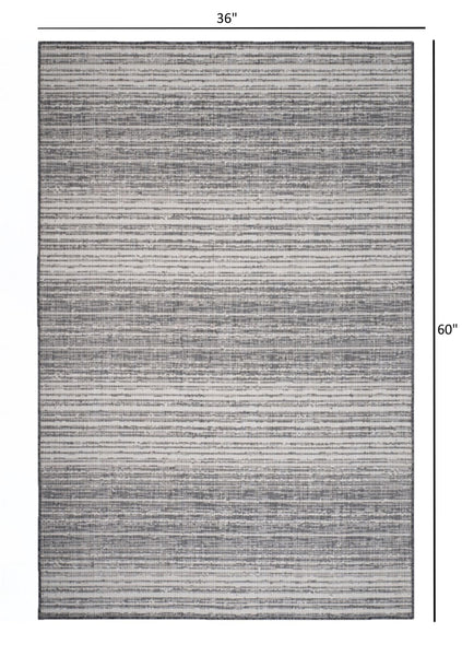 3’ x 5’ Gray Gradient Indoor Outdoor Area Rug