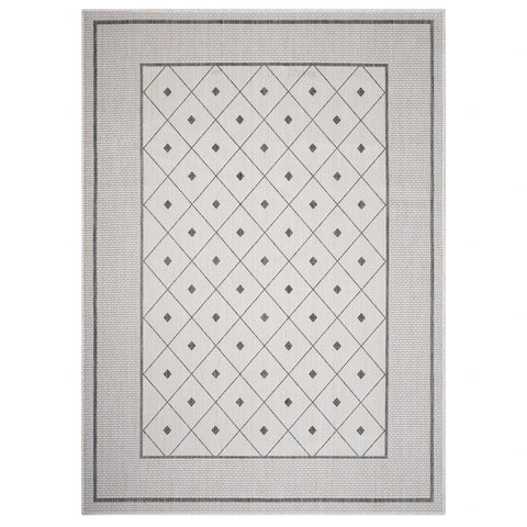 5’ x 7’ Gray Diamonds Indoor Outdoor Area Rug