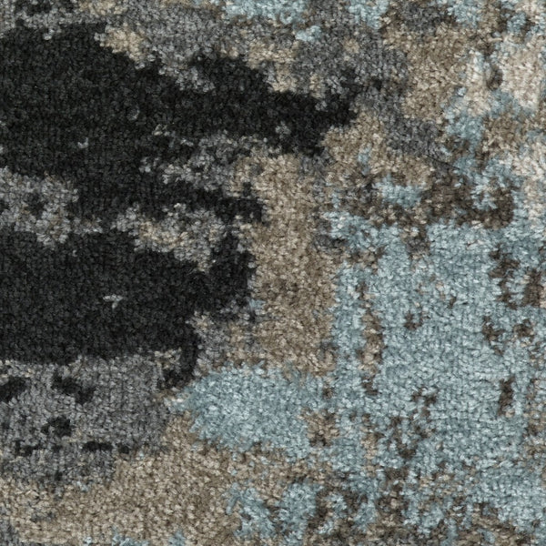 5’ x 7’ Gray Abstract Smudge Area Rug