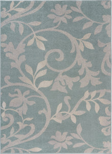 5’ x 7’ Green and Gray Filigree Vines Area Rug