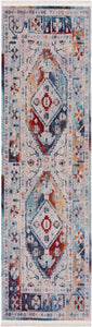 2’ x 8’ Multicolored Boho Chic Runner Rug