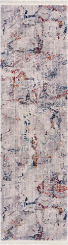 2’ x 8’ Gray Toned Abstract Runner Rug