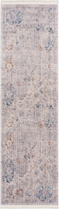 2’ x 8’ Gray Distressed Decorative Runner Rug