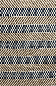 5’ x 7’ Brown and Navy Striped Area Rug