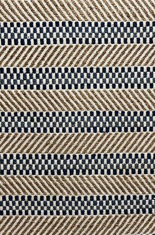 5’ x 7’ Brown and Navy Striped Area Rug