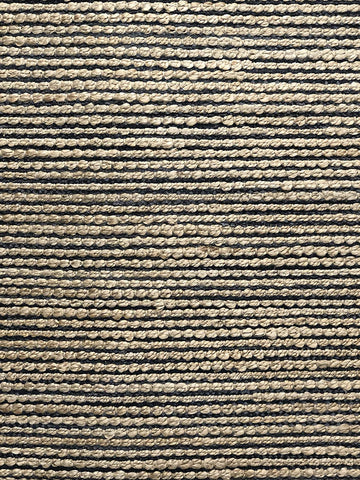 5’ x 7’ Deep Gray and Tan Interwoven Area Rug