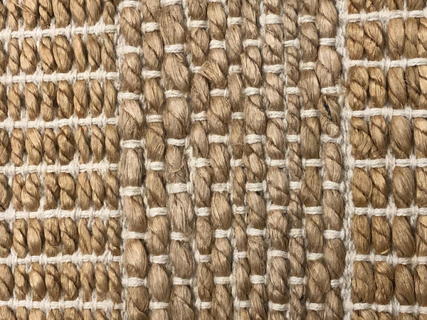 5’ x 7’ Tan Geometric Striped Area Rug