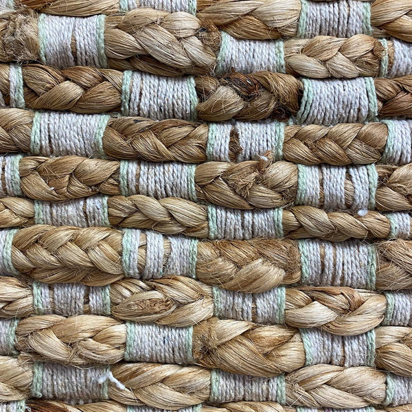 2’ x 5’ Tan and Sage Checkered Area Rug