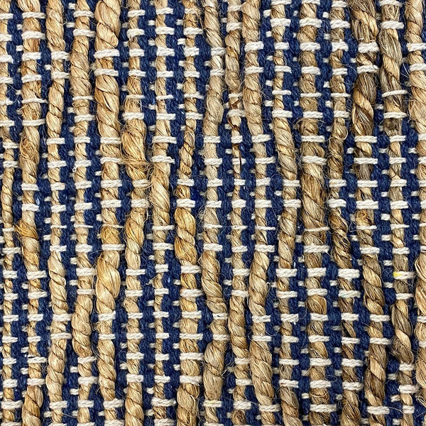 2’ x 4’ Navy and Tan Lattice Fringed Area Rug