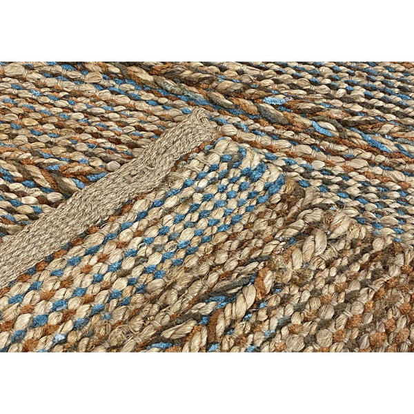 2’ x 5’ Seafoam and Tan Braided Stripe Area Rug