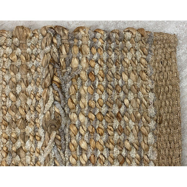 2’ x 3’ Gray and Tan Braided Stripe Scatter Rug