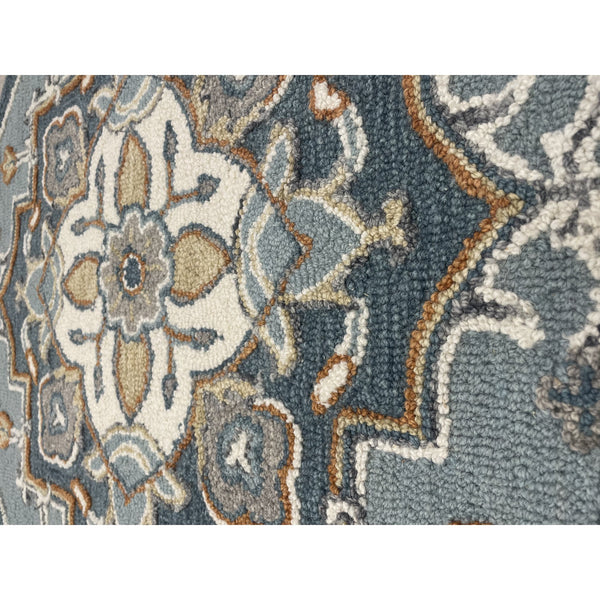 2’ x 7’ Blue Traditional Medallion Runner Rug