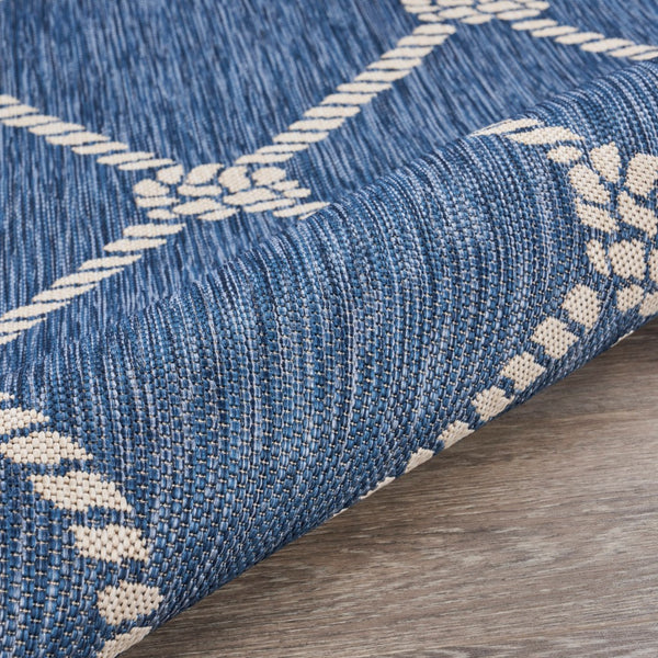 2’ x 3’ Navy Knot Indoor Outdoor Scatter Rug