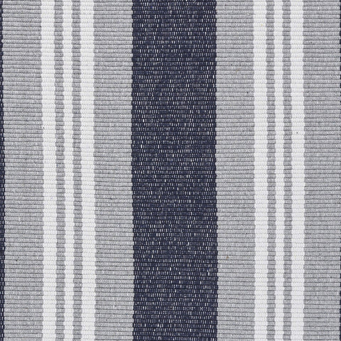 3’ x 4’ Navy and Ivory Striped Runner Rug