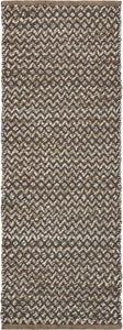 3’ x 5’ Gray Toned Chevron Patterned Runner Rug