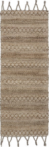 3’ x 4’ Tan Bohemian Tasseled Area Rug