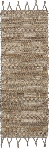 3’ x 4’ Tan Bohemian Tasseled Area Rug