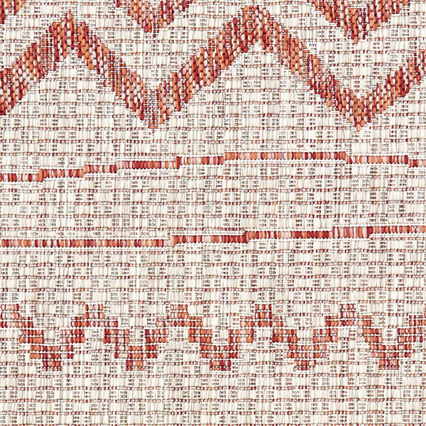 2’ x 3’ Red Zigzag Indoor Outdoor Scatter Rug