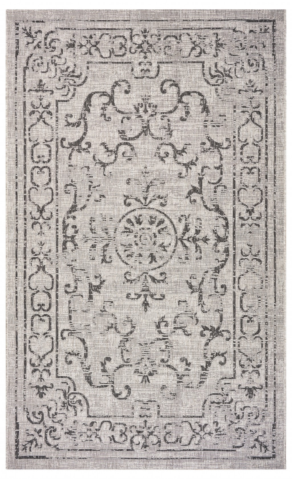 2’ x 3’ Grayscale Indoor Outdoor Scatter Rug