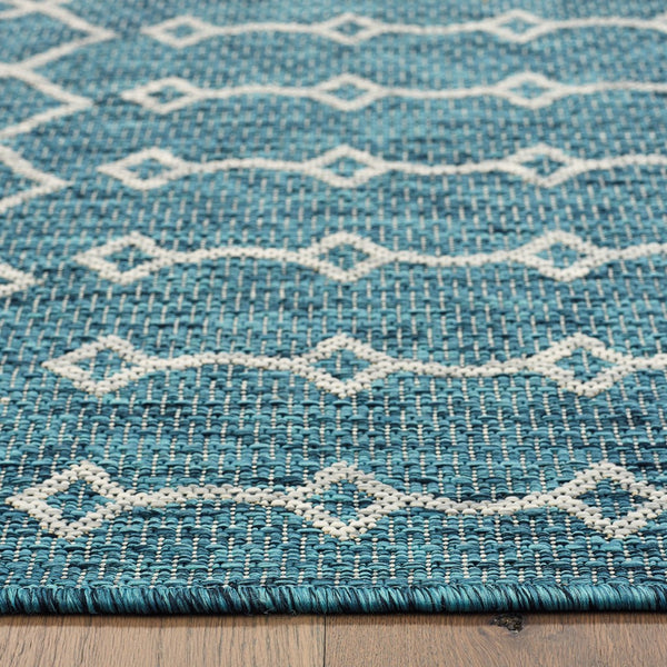 2’ x 3’ Blue Array Indoor Outdoor Scatter Rug