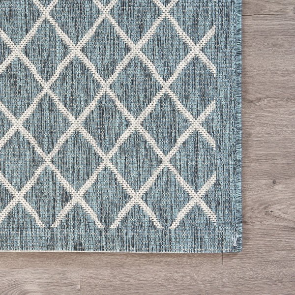 2’ x 3’ Blue Array Indoor Outdoor Scatter Rug