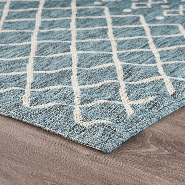 3’ x 5’ Blue Array Indoor Outdoor Area Rug