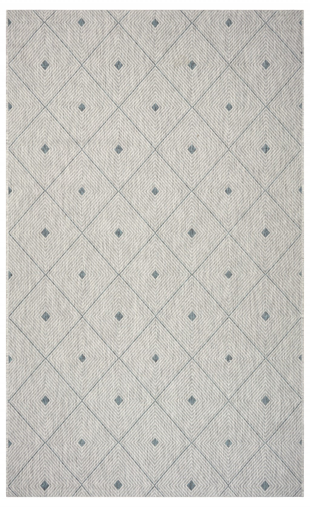 2’ x 3’ Blue Diamonds Indoor Outdoor Scatter Rug