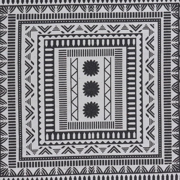 3’ x 5’ Grayscale Geometric Center Area Rug