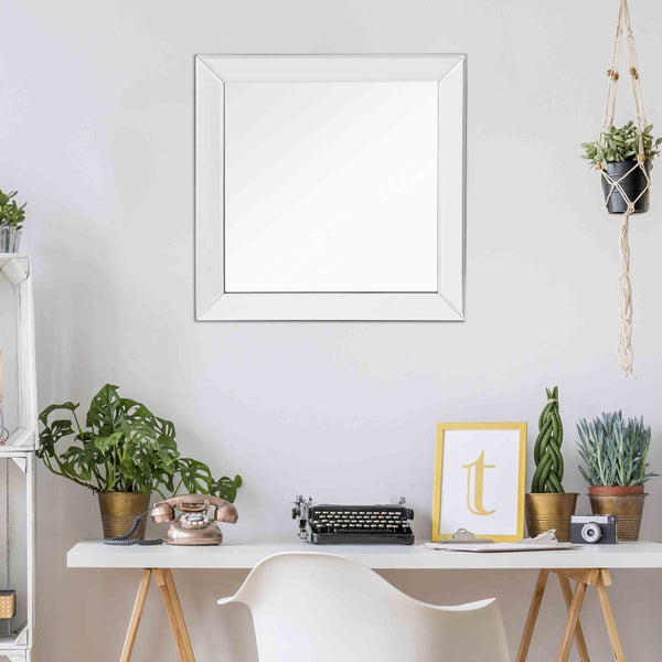 Square Wall Mounted Clear Mirror