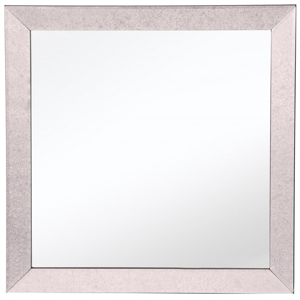 Grey Square Glass Mirror