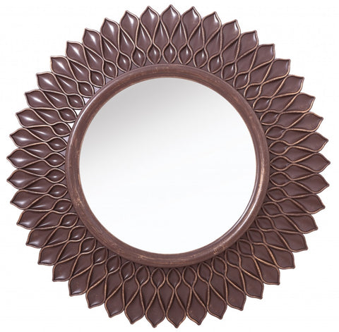 Bronze Round Flower Shaped Mirror