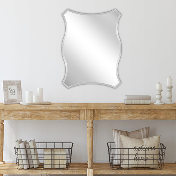 Scalloped Quatrefoil Glass Mirror